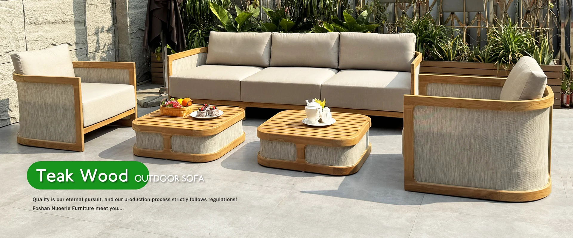 Teak lignum Outdoor Stibadium Sina