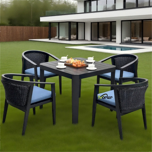Nova velit aluminium Alloy Dining mensam et sellam posuit venturus est