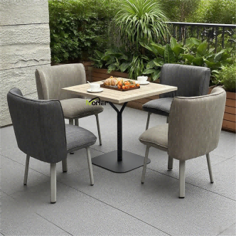 Novum Outdoor Lorem Moderni Aluminium fabricae Triclinium Set