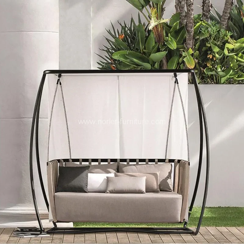 An Foras Aluminium Frame Rope Adumbrate Swing Chair the Ultimate Luxuria Statement for Modern Patio Living