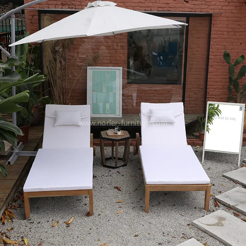 High-finem Outdoor teak Loung Loungeor