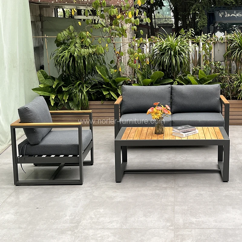 Altus Quality Outdoor Aluminium Frame Teak Lignum Tullius Cicero Stibadium