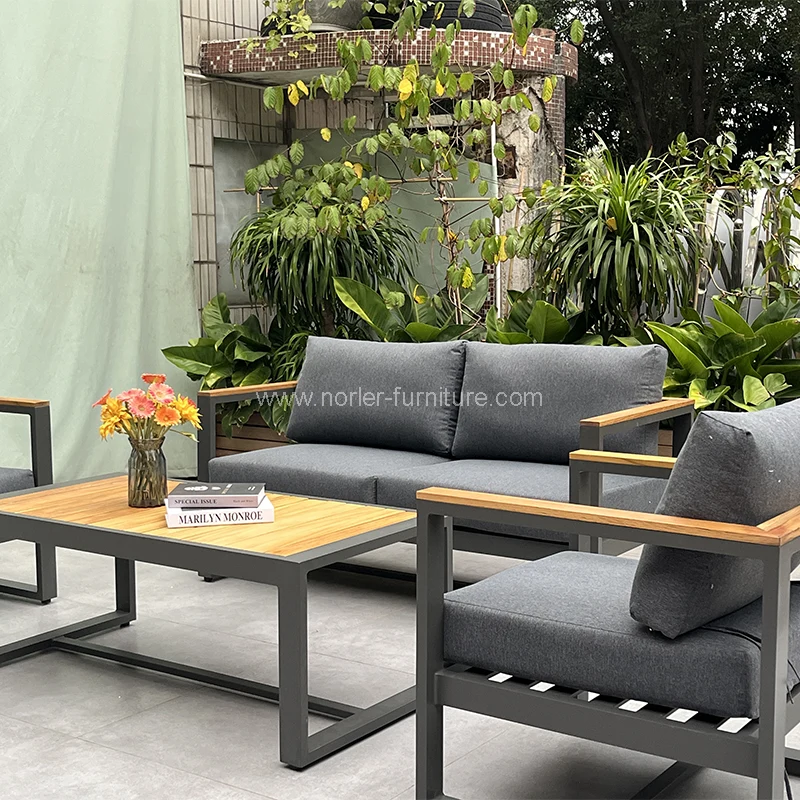 Altus Quality Outdoor Aluminium Frame Teak Lignum Tullius Cicero Stibadium