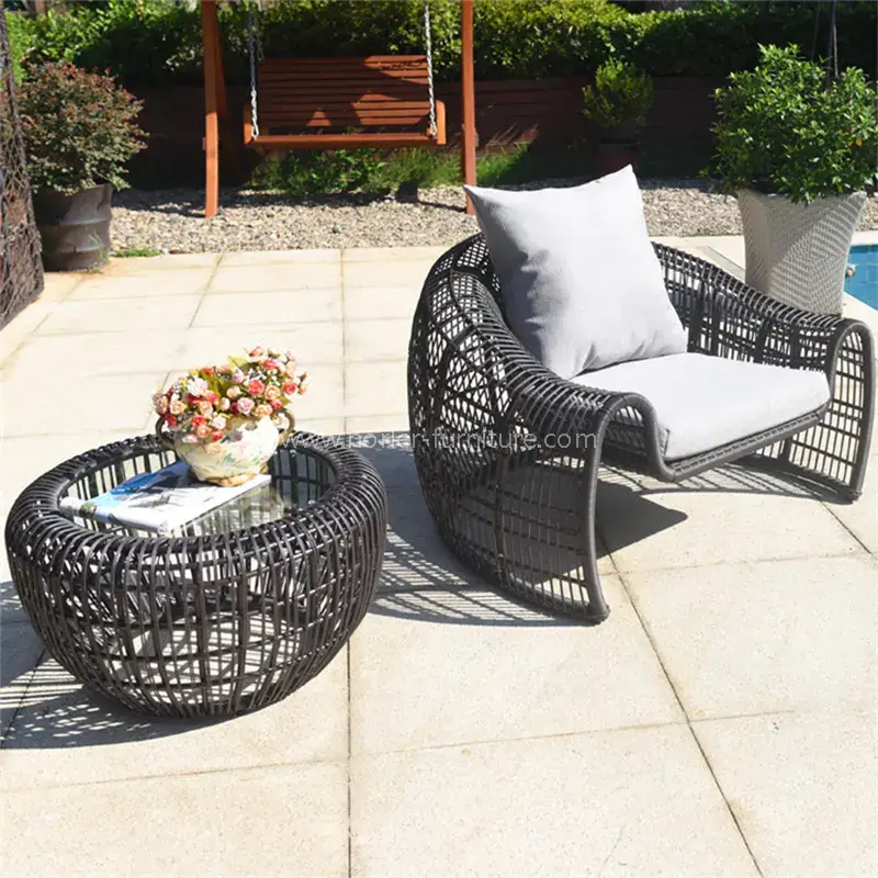 High Quality Outdoor atrii Rattan Stibadium