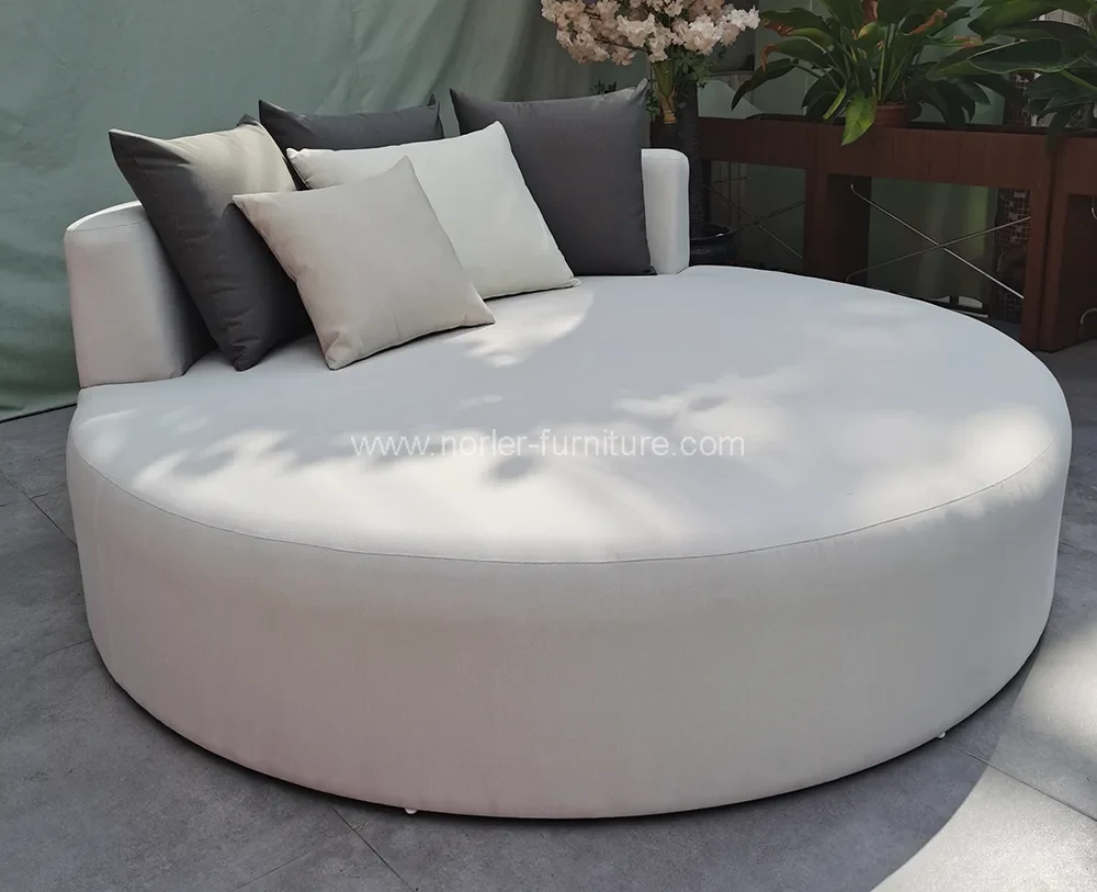 Waterproof Outdoor Furniture Round Sun Bed