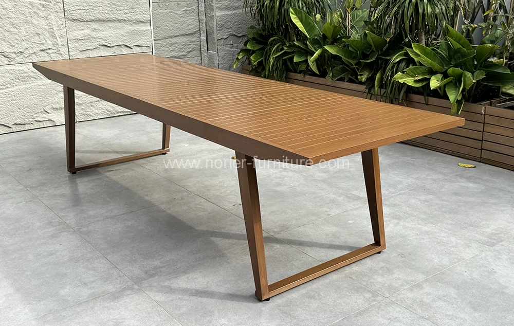 Outdoor Aluminum Frame Rope Dining Table and Chairs