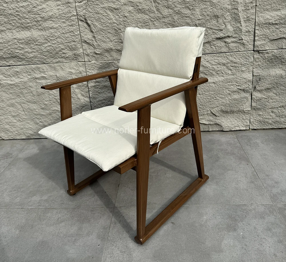 Outdoor Aluminum Frame Rope Dining Table and Chairs