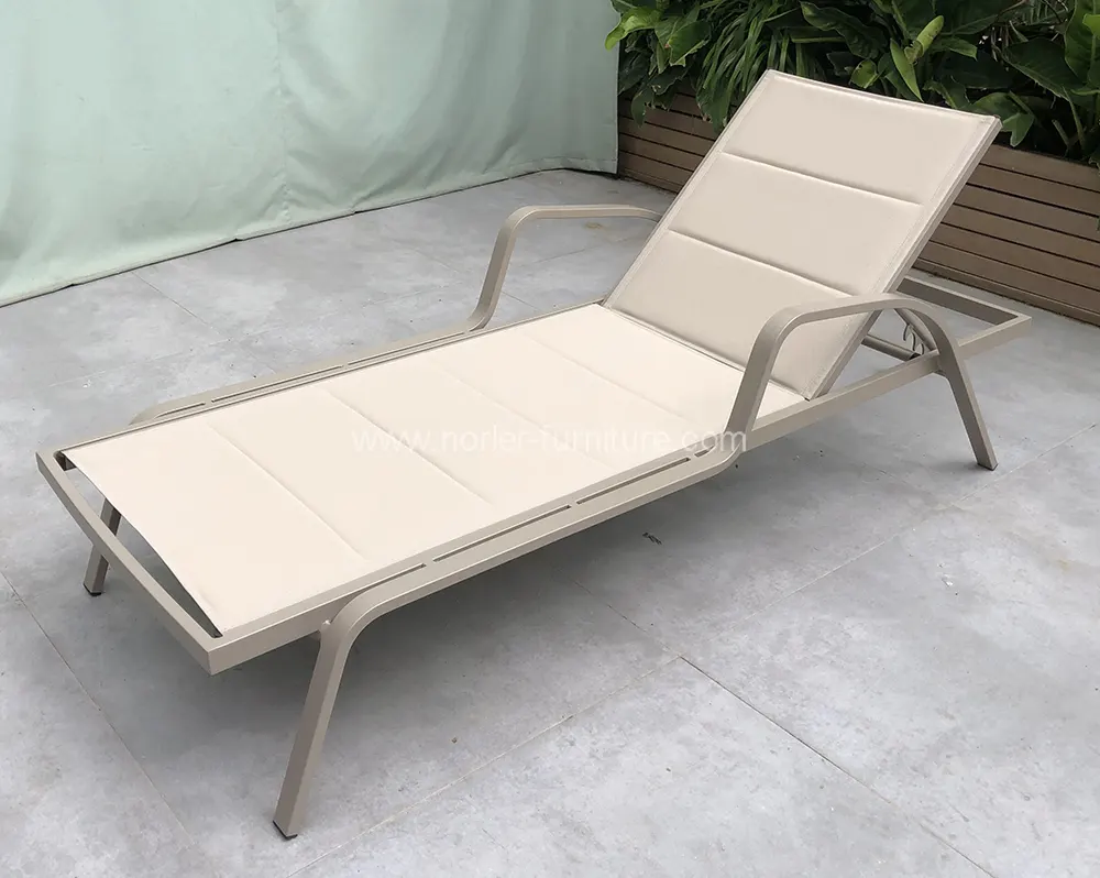 Durable Outdoor Aluminum Textilene Sun Lounger