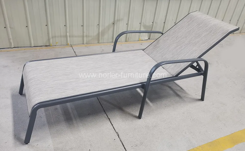 Durable Outdoor Aluminum Textilene Sun Lounger