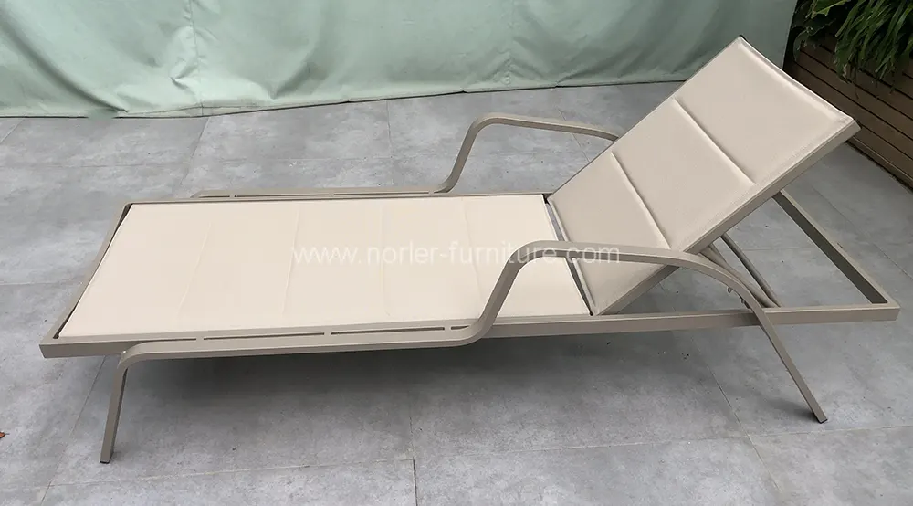 Durable Outdoor Aluminum Textilene Sun Lounger
