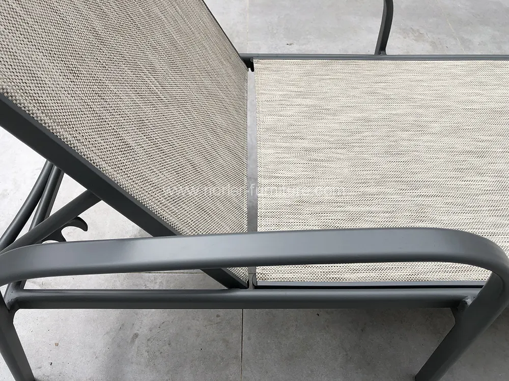 Durable Outdoor Aluminum Textilene Sun Lounger