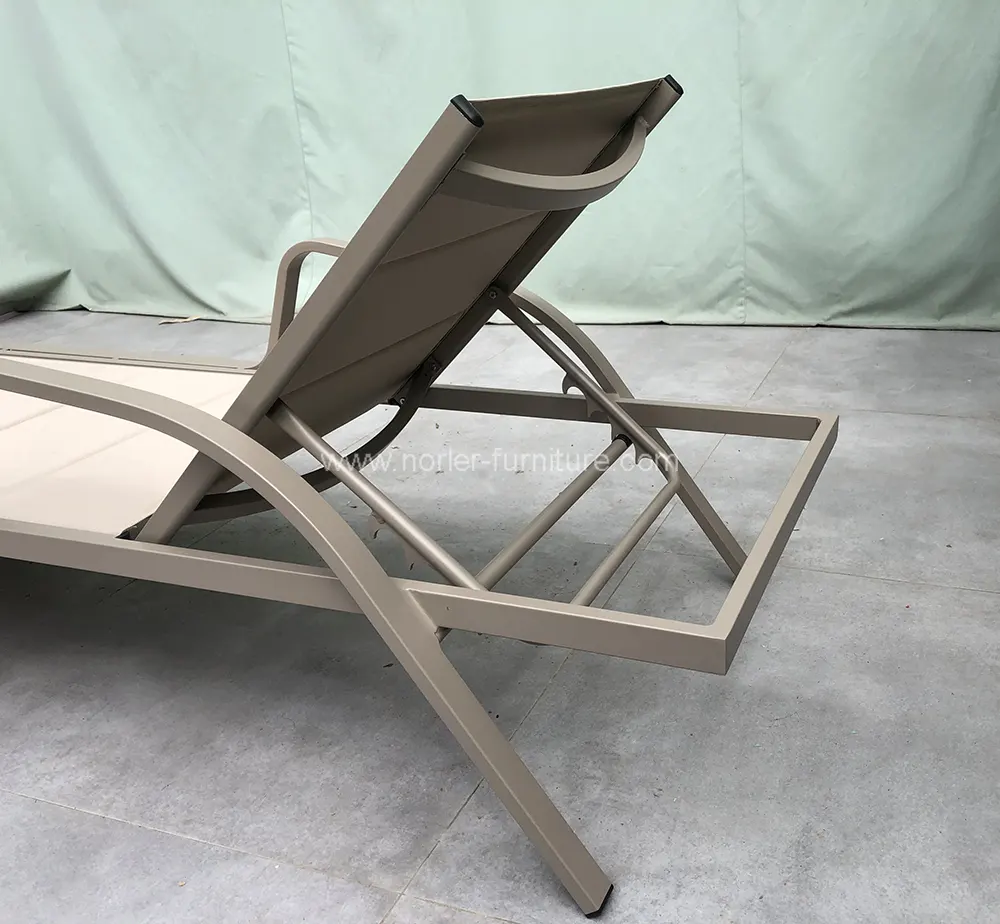 Durable Outdoor Aluminum Textilene Sun Lounger