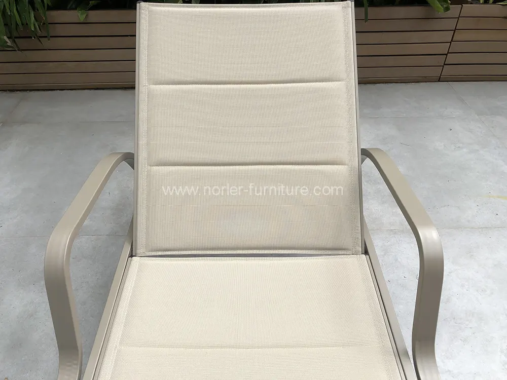 Durable Outdoor Aluminum Textilene Sun Lounger