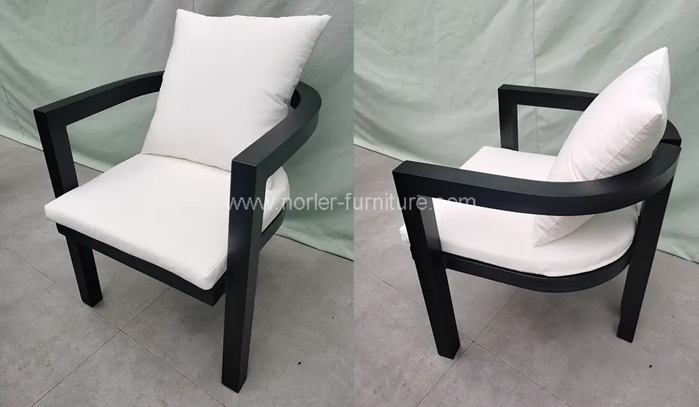 Durable Waterproof Outdoor Aluminum Frame Dining Set