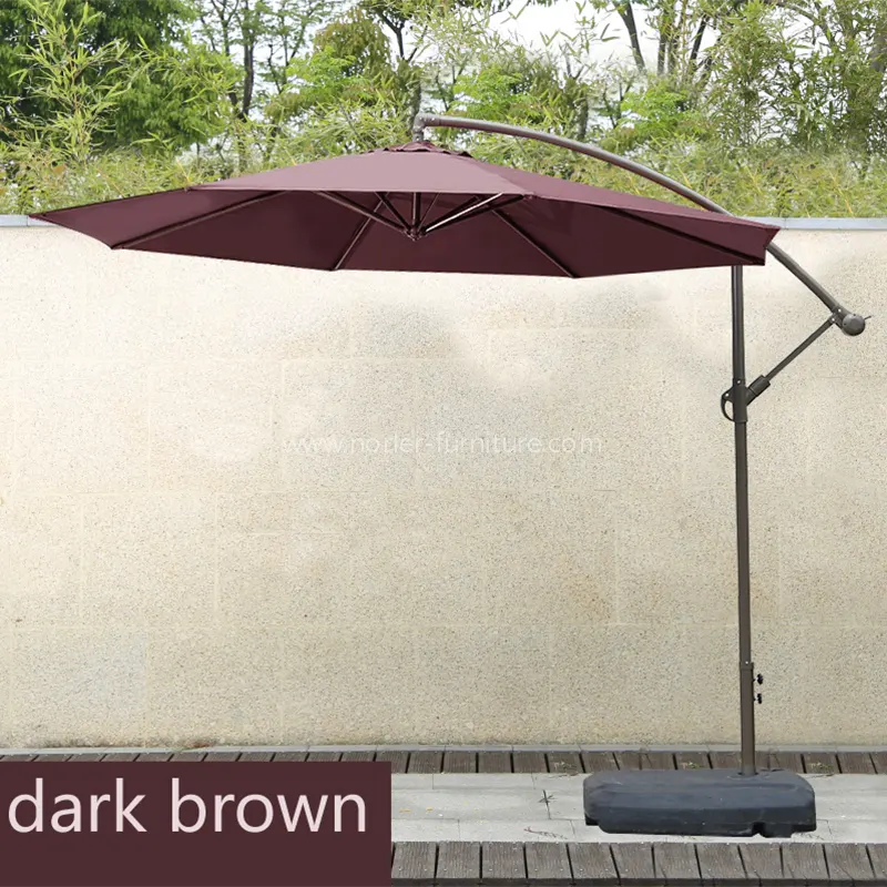 All-Iron Brushed Banana Outdoor Parasol