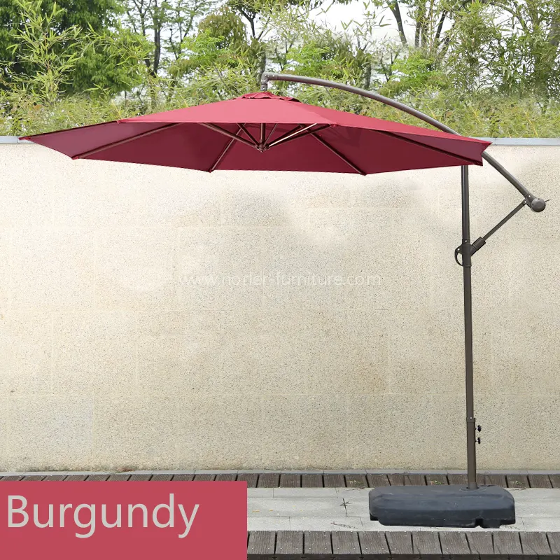 All-Iron Brushed Banana Outdoor Parasol