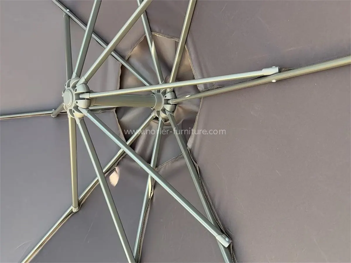 All-Iron Brushed Banana Outdoor Parasol