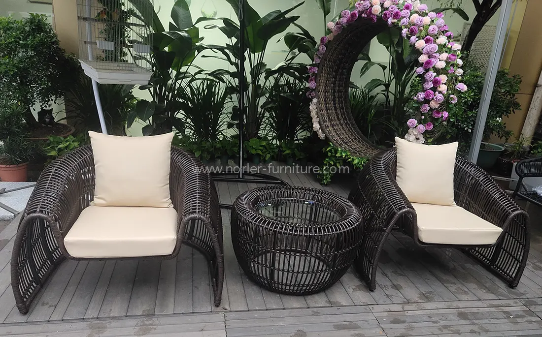 High Quality Outdoor Courtyard Rattan Sofa