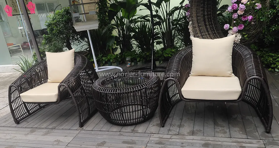 High Quality Outdoor Courtyard Rattan Sofa