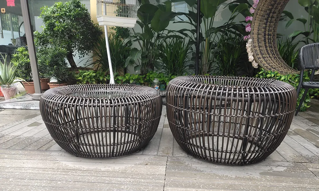 High Quality Outdoor Courtyard Rattan Sofa