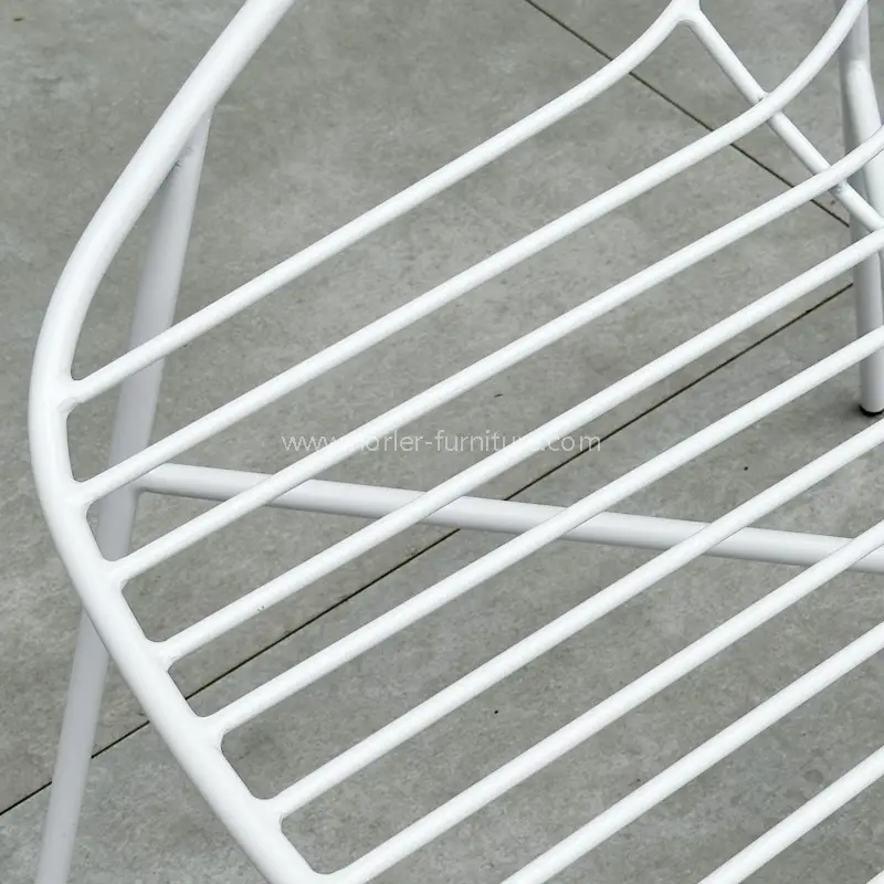 Modern Outdoor White Aluminum Frame Balcony Garden Set