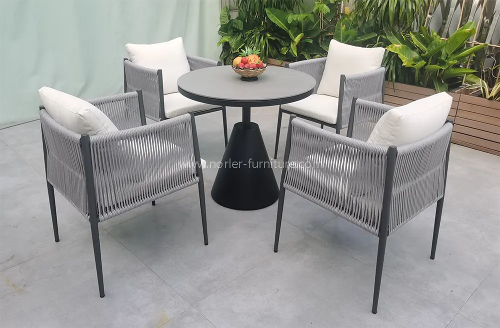 Modern Outdoor Aluminum Stainless Frame Balcony Set