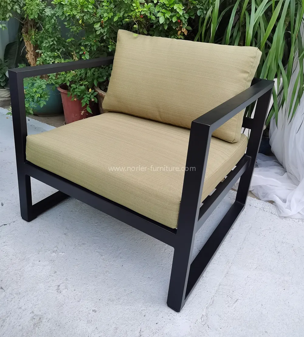Outdoor Aluminum Powder Frame Thick Cushion Sofa