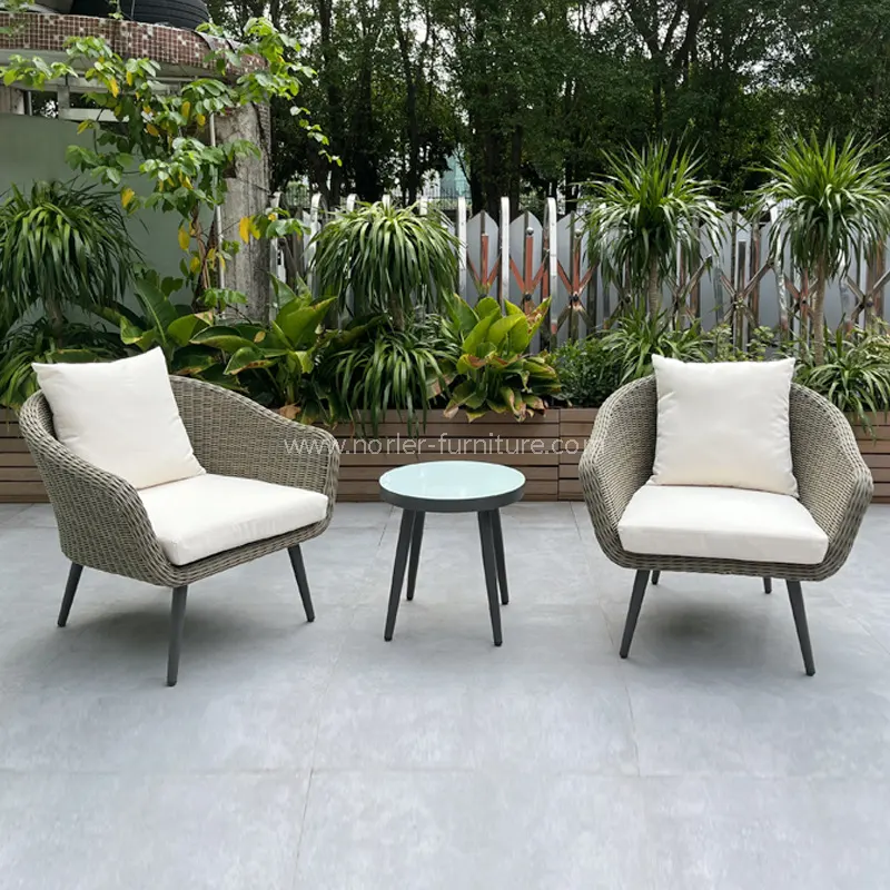 Leisure Outdoor Aluminum Frame PE Rattan Balcony Set
