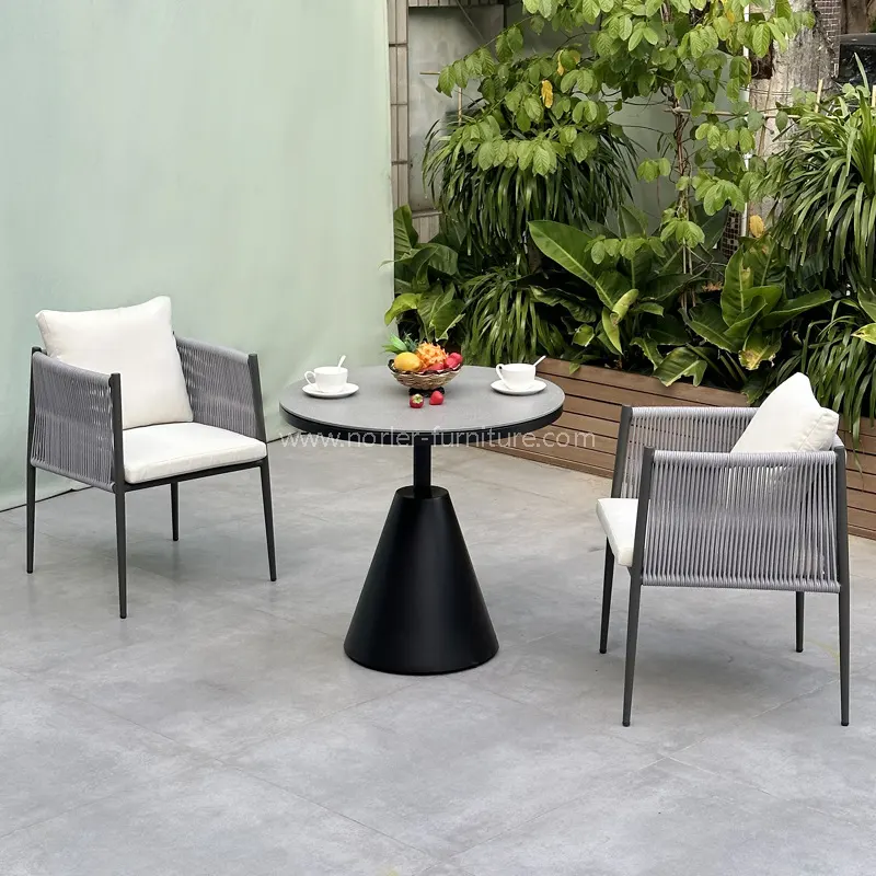 Modern Outdoor Aluminum Stainless Frame Balcony Set