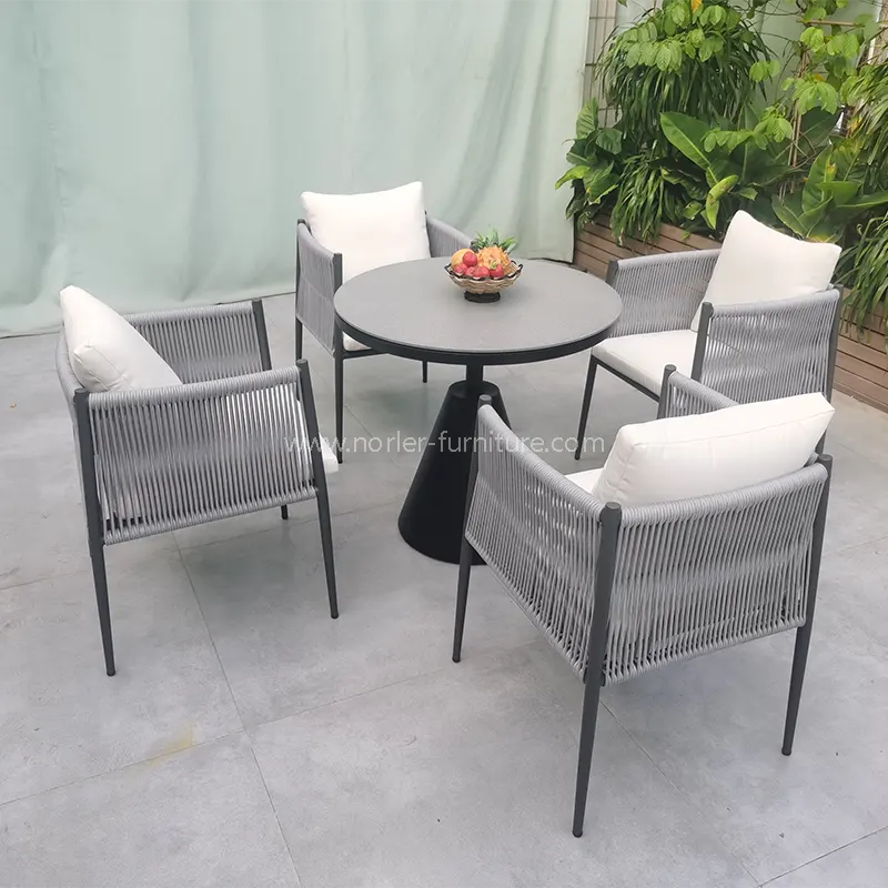 Modern Outdoor Aluminum Stainless Frame Balcony Set