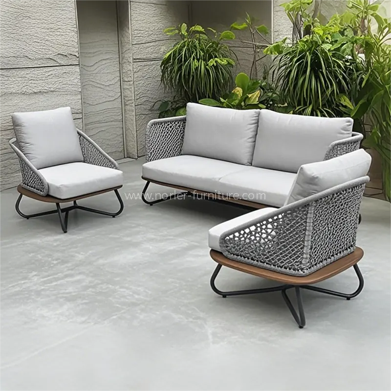 Moderni velit aluminium frame teak basi lectus posuit