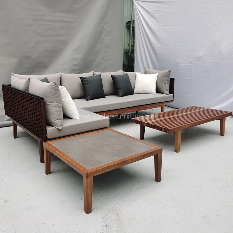 Moderni outdoor teak lignum frame funem Textum lecta