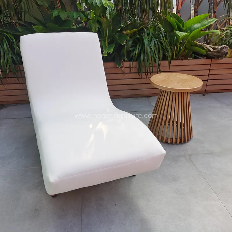 Outdoor aluminium frame upholstered fabricae sol Lounger