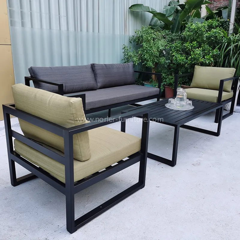 Outdoor aluminium pulveris frame densissima cushion lectum