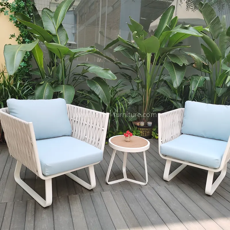 Outdoor Balcony mensam et set aluminium mixturis