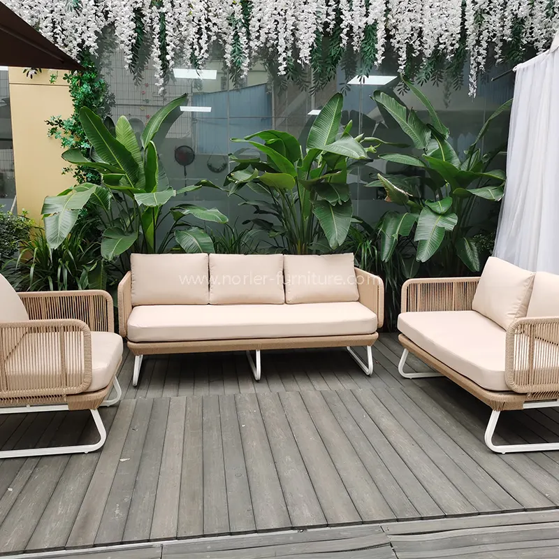 Outdoor set aluminium mixta funem texebant IMPERVIUS fabricae Stibadium