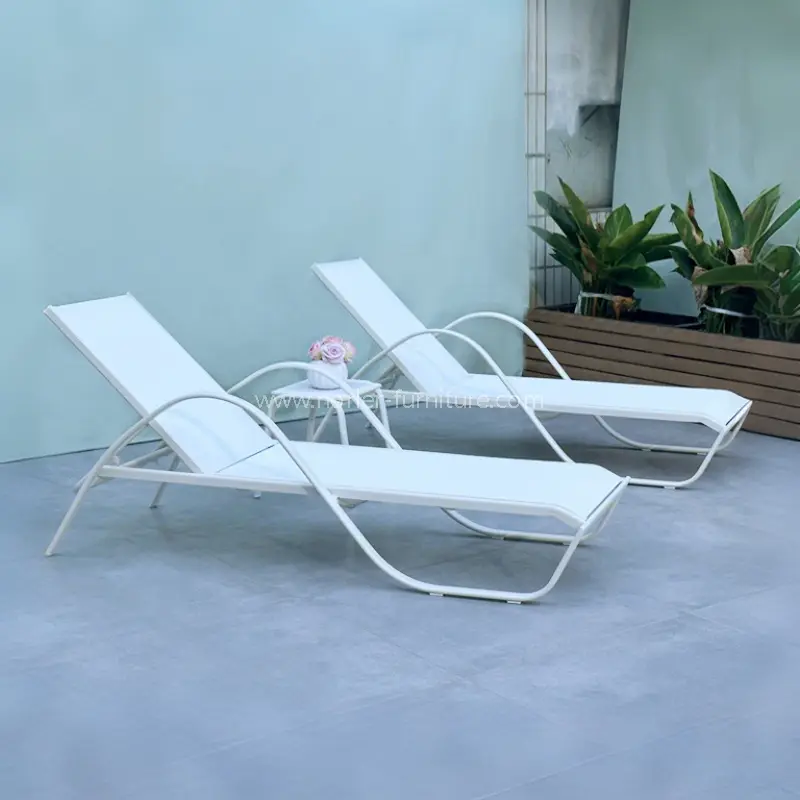 Alba Aluminium Artus Text Mesh Sol Lounger